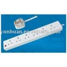 Ac power extension lead socket electric outlet current board power strip BS Uk type
